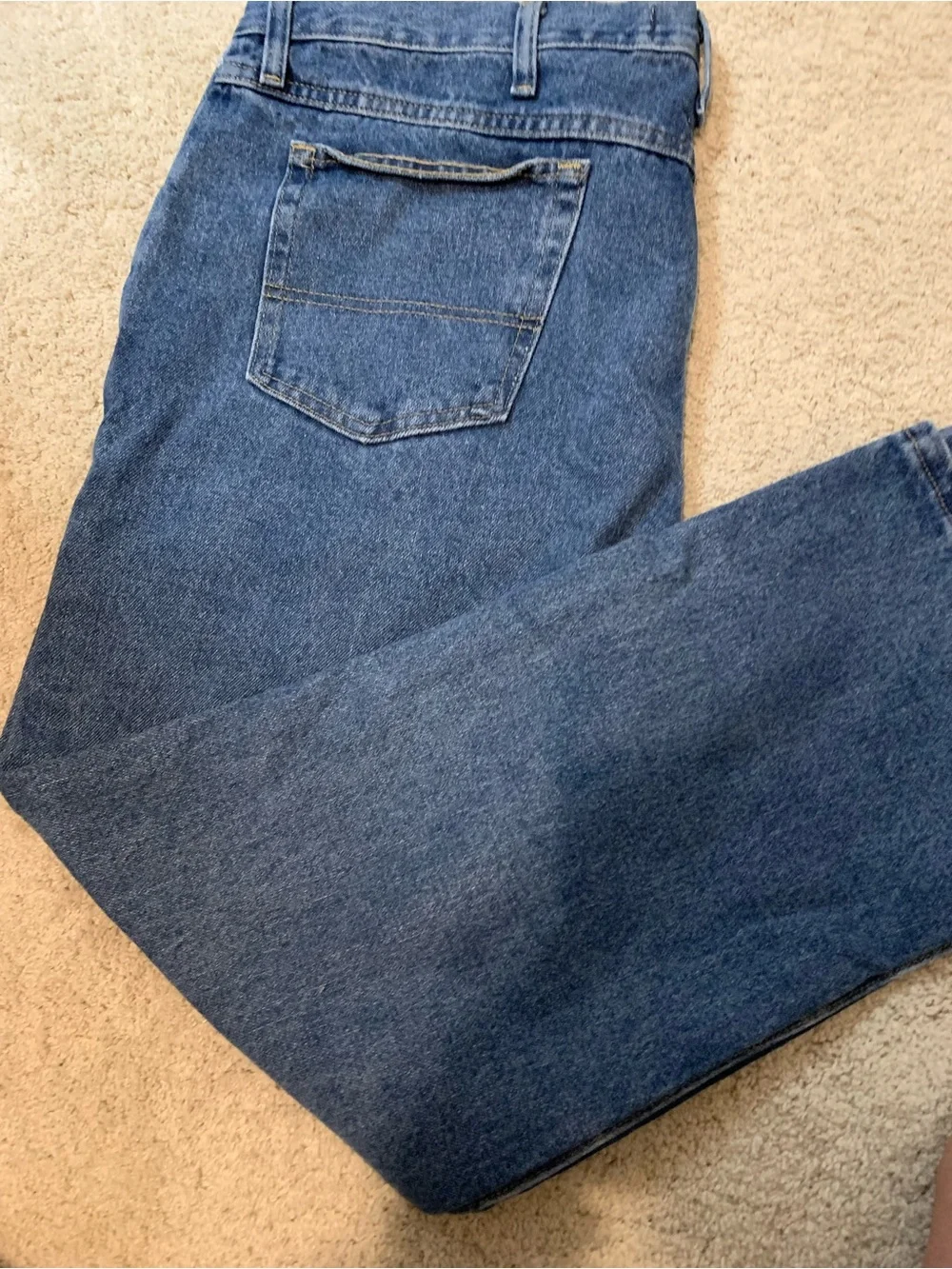 Wrangler Authentic Men's 40x28 Regular Fit Blue Denim Jeans